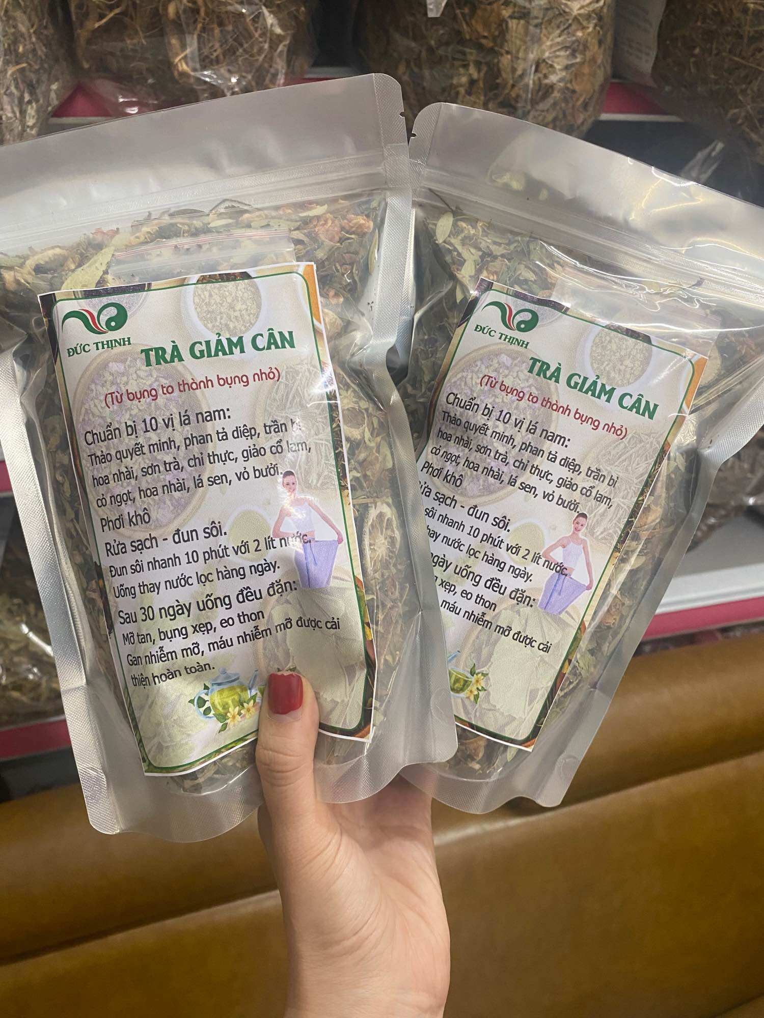 Trà giảm cân 10 vị lá nam