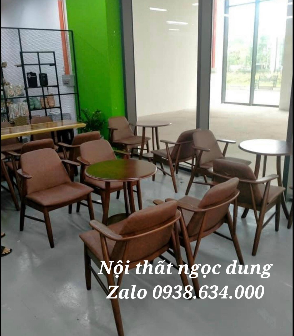 bàn ghế cafe gỗ nệm