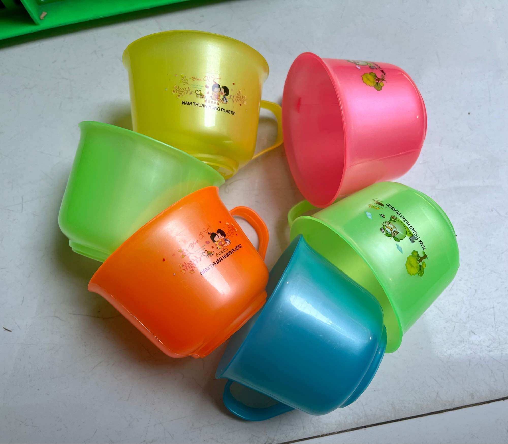 🥤Set 10 Ca Uống Nước Nhựa Nhỏ (Miệng: 8x6cm)