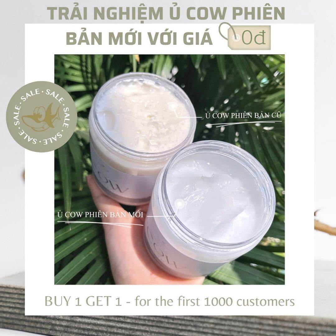 [MUA 1 TẶNG 1] Ủ TÓC COW (kem ủ/xả sữa bò) [New] _ Tặng 1 mũ chùm tóc