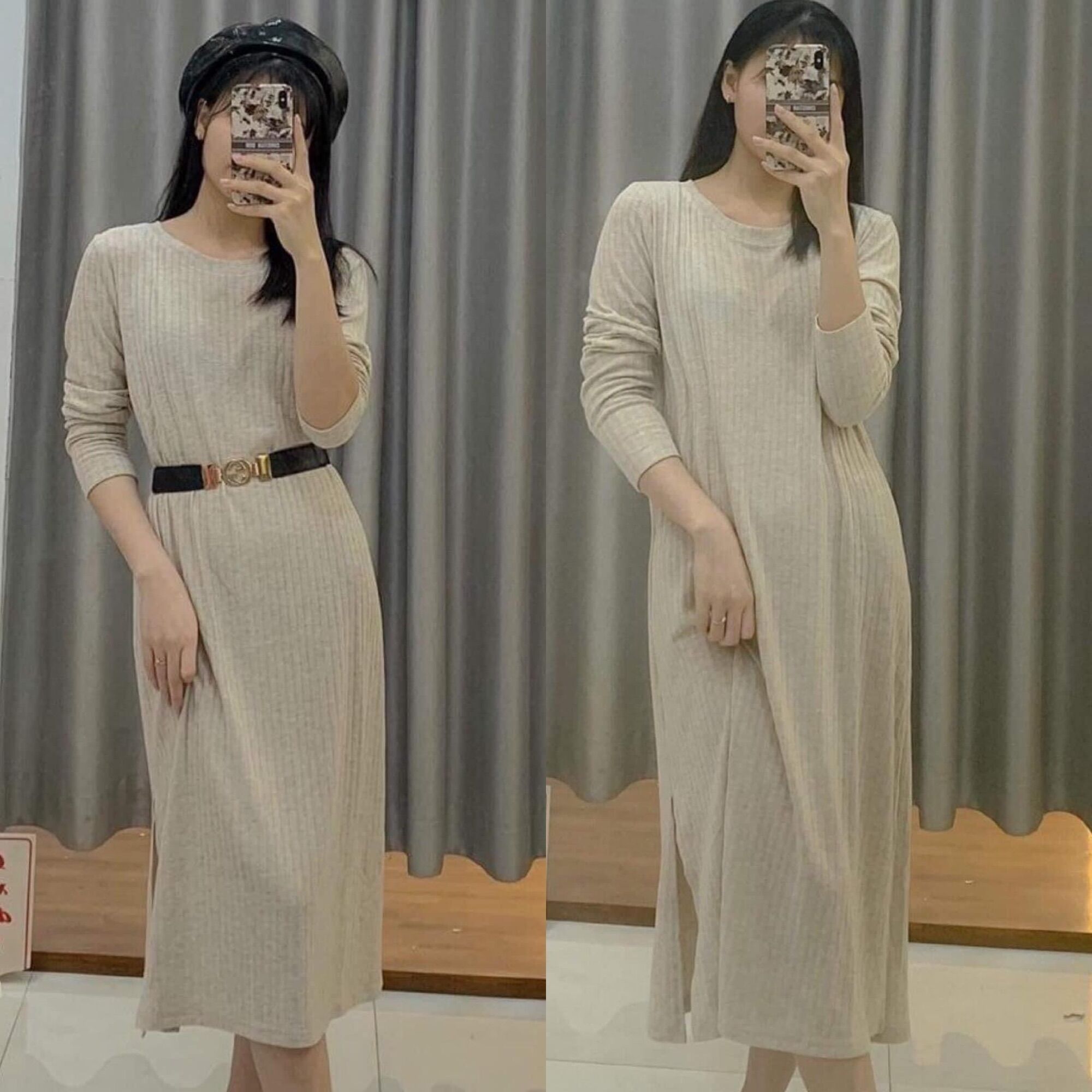 Đầm len dài tay anko dư xịn có bigsize