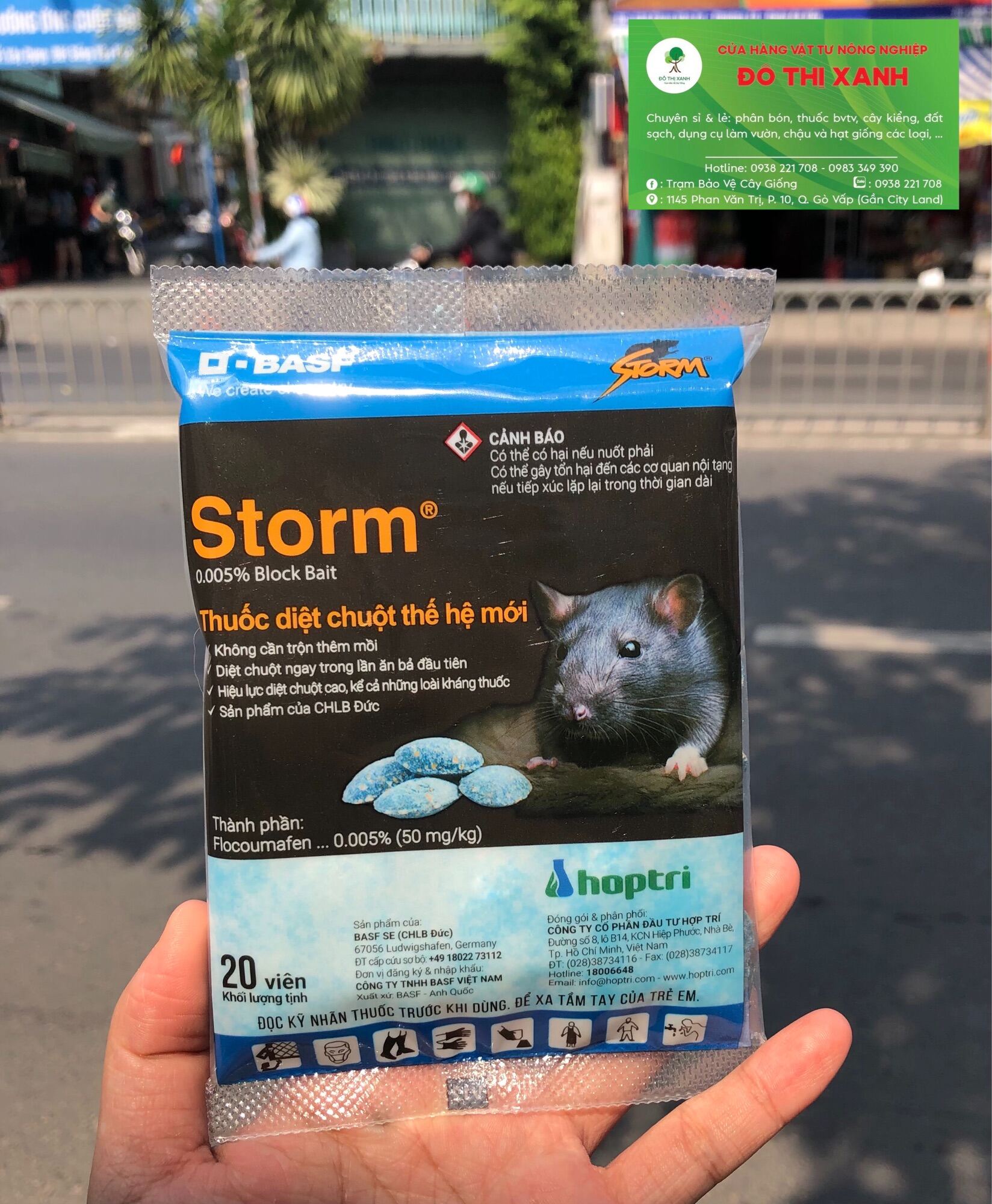  COMBO 3 gói Thuốc chuột Storm  gói 20 viên - 99% chuột chết ngoài nhà 