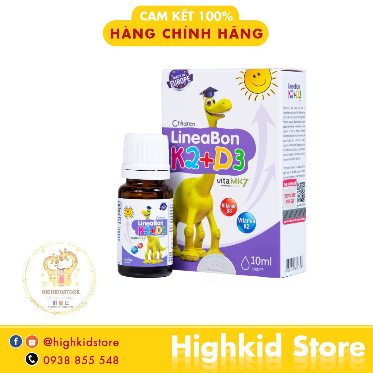 Vitamin k2d3mk7 lineabon k2 d3 mk7 - tăng cường hấp thụ canxi k2d3