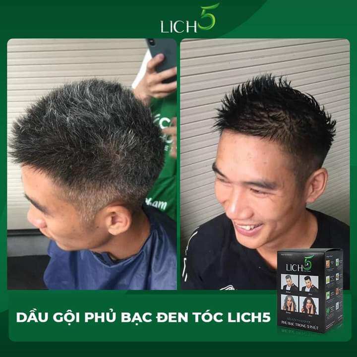 LỊCH 5 DẦU GỘI PHỦ BẠC [HỘP 10 GÓI ĐEN]