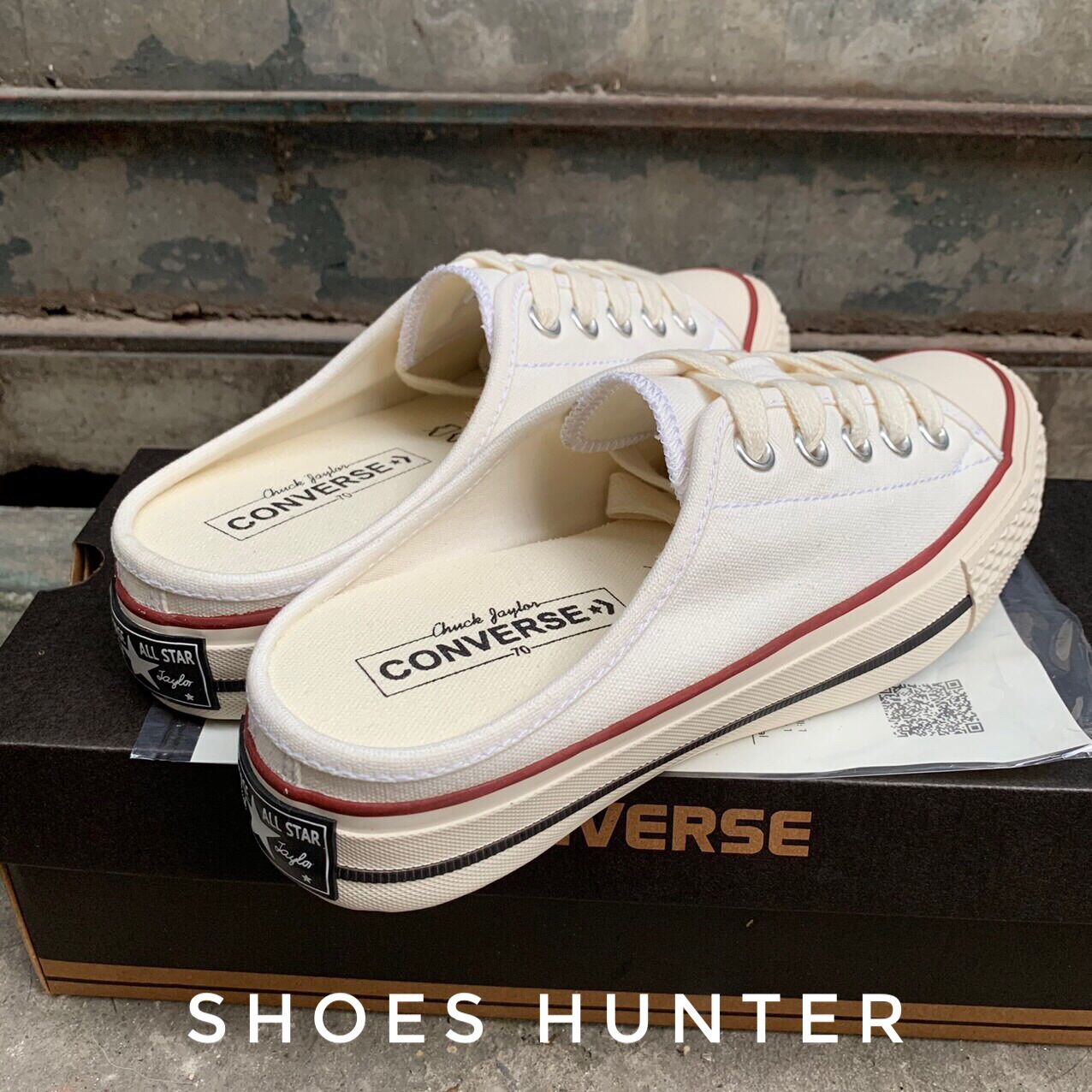 GIÀY CV SLIP-ON Đen, trắng (Full box, bill)