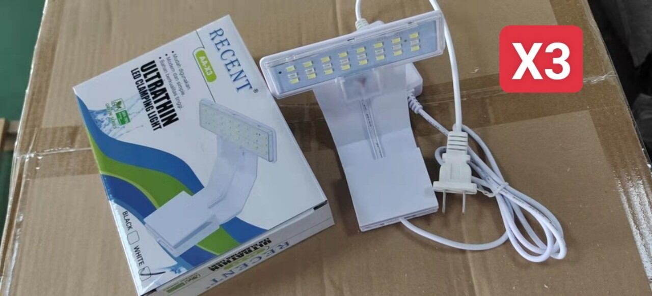 Đèn LED Đổi Màu 3 Chế Độ kẹp thành hồ cá thủy sinh RECENT X3