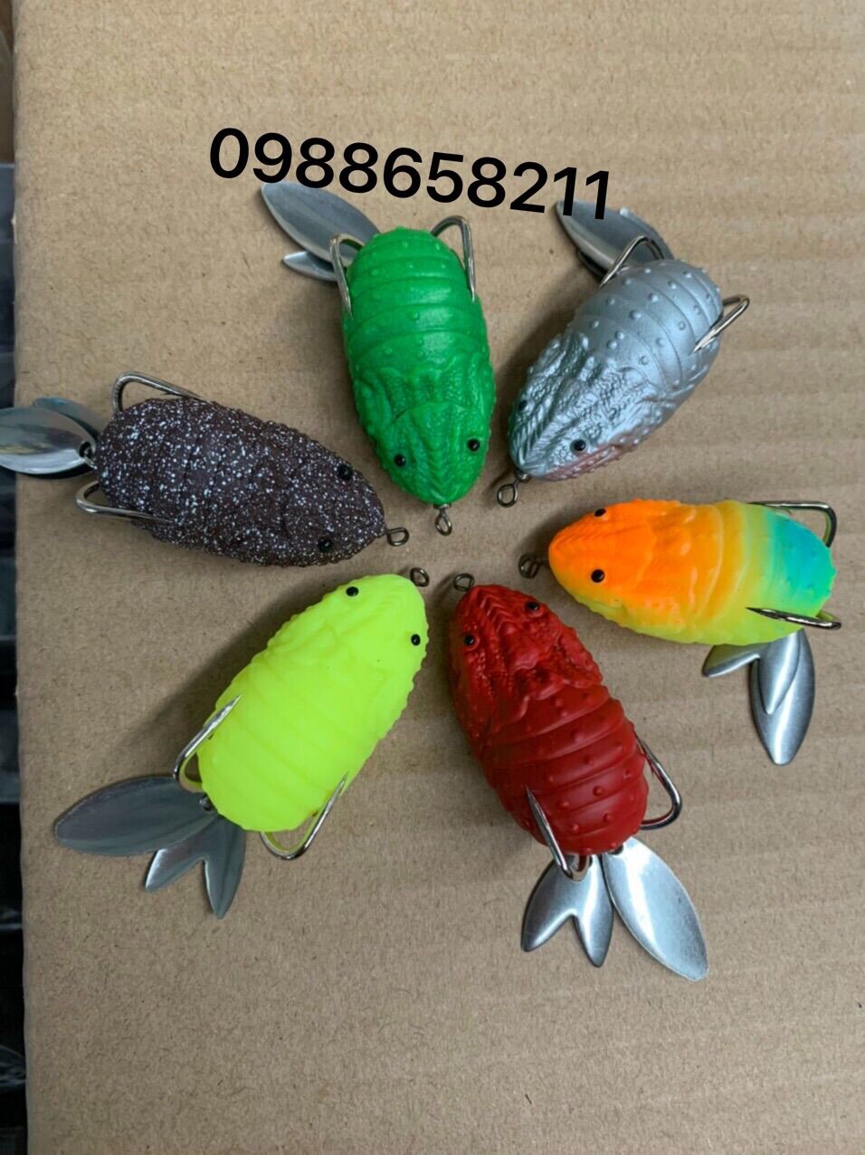Mồi nhái giả V4 Hunter nhiều màu sắc