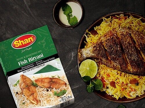 Shan fish biryani