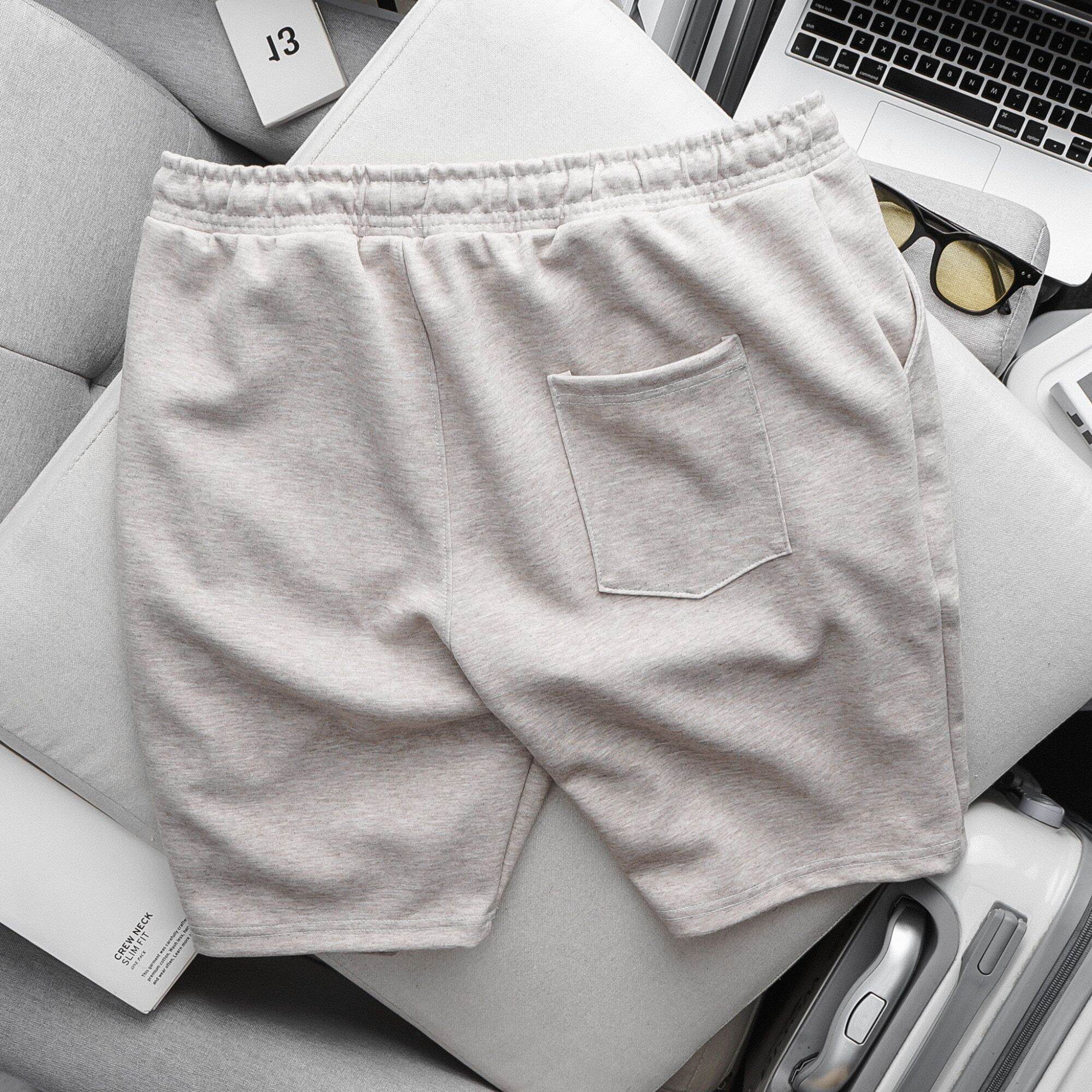 (bigsize) Quần short thun nỉ da cá form rộng bigsize nam