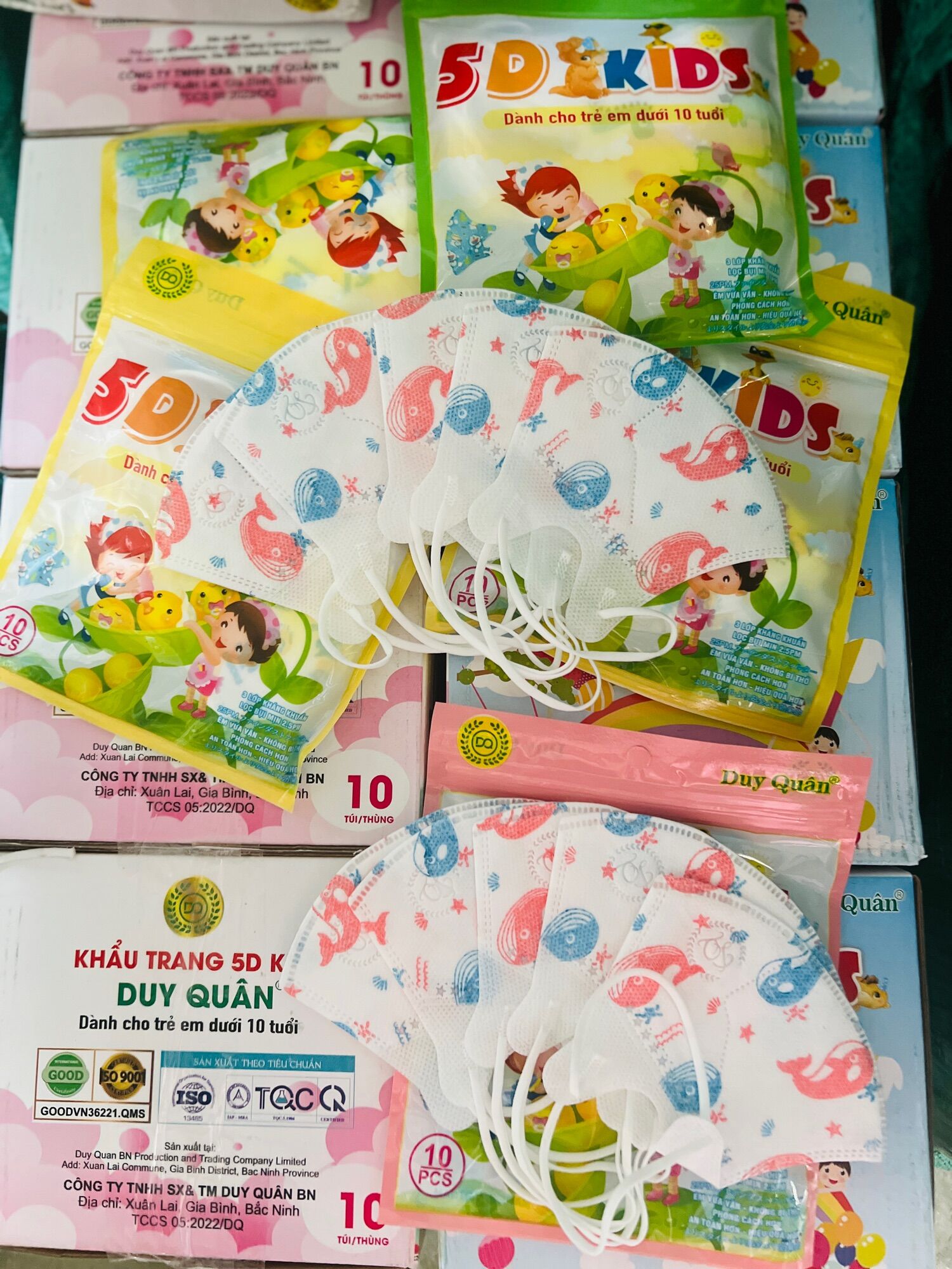 THÙNG 100c KHẨU TRANG 5D BÉ MIX ĐỦ HÌNH ( dưới 6 tuổi)