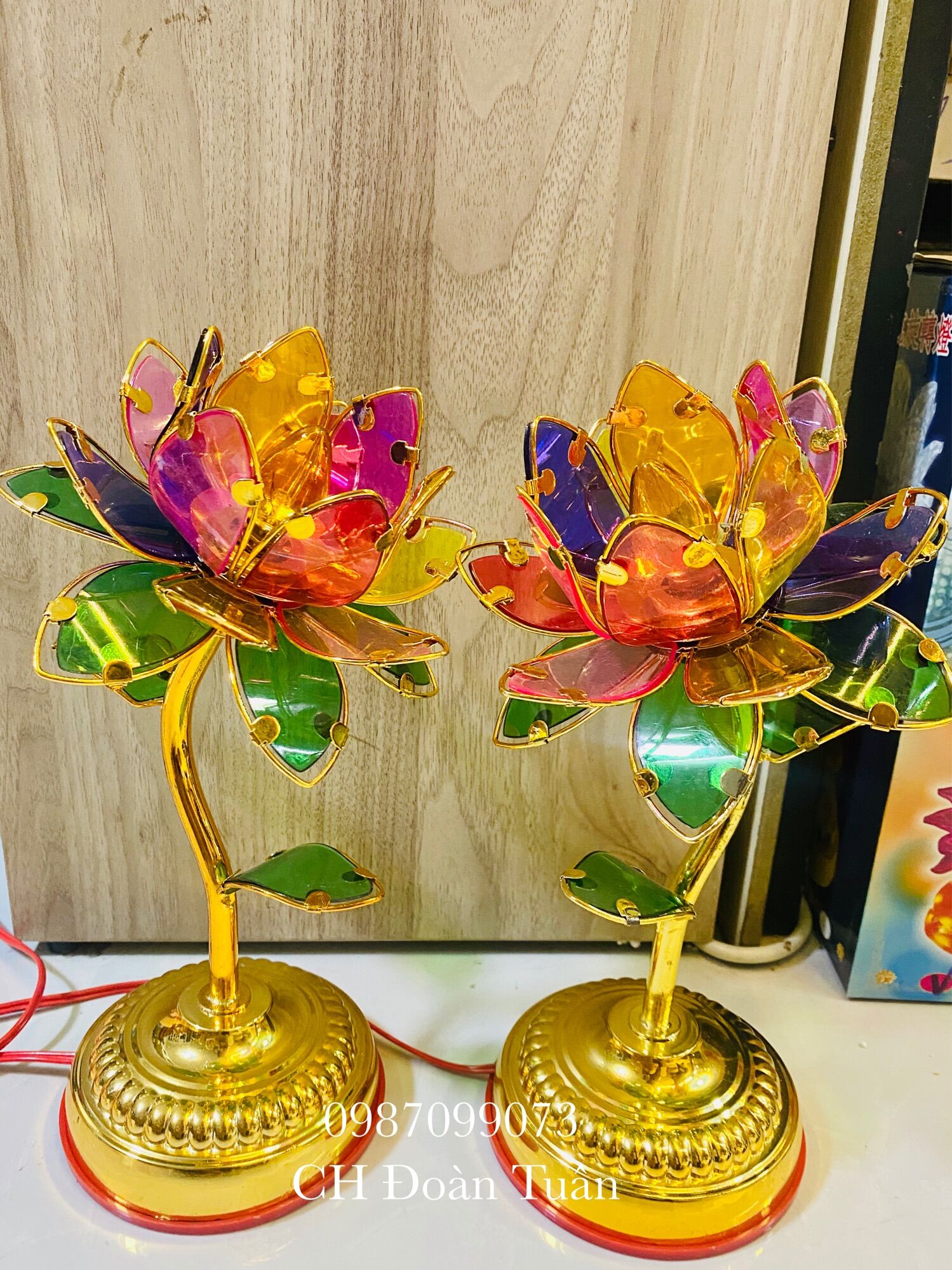 Đèn Hoa Sen Màu Một Ngọn ( một cái)