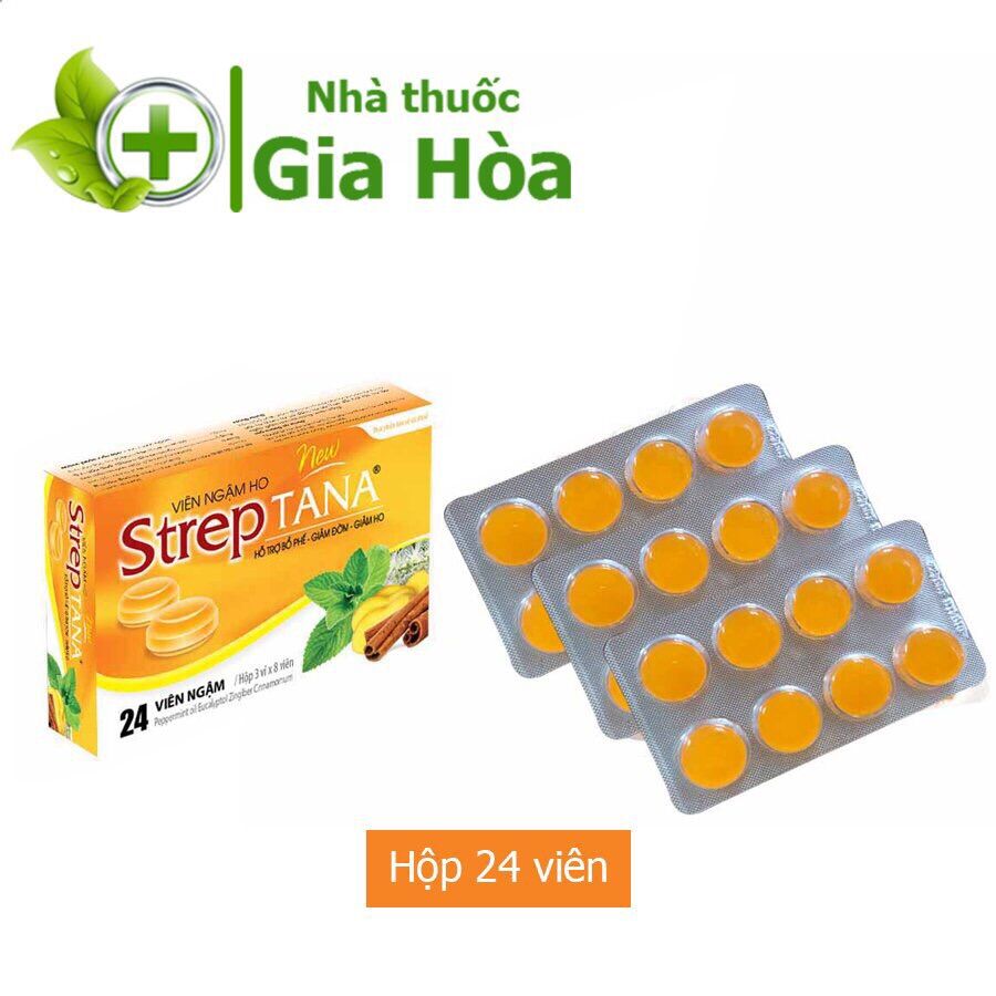 Viên ngậm giảm ho, đau rát họng Streptana Tanaphar