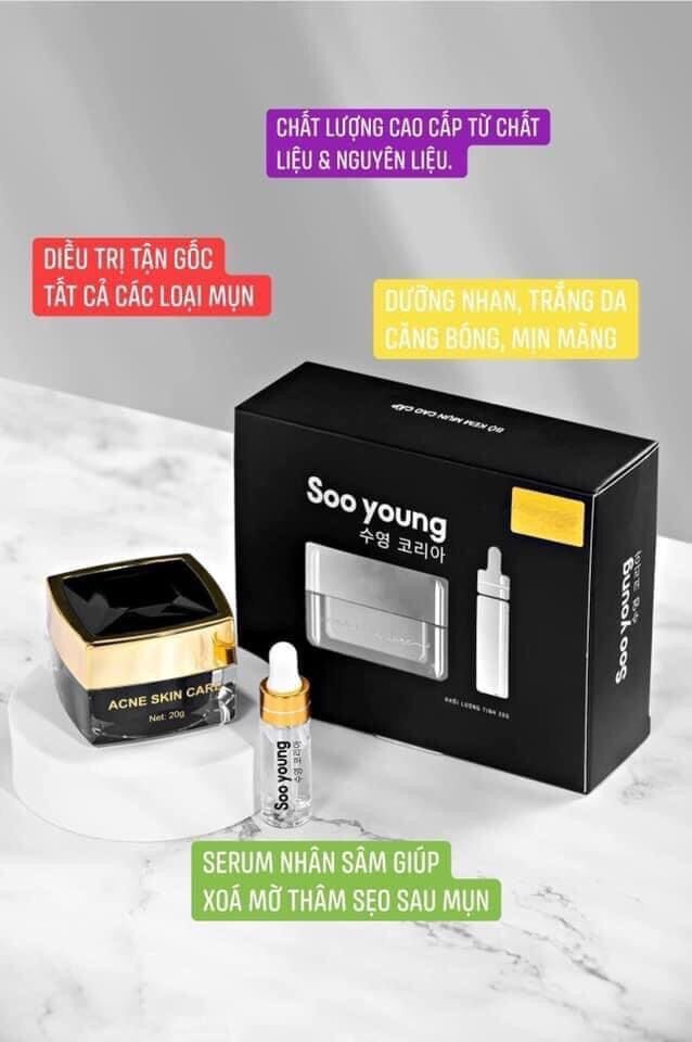 [Chính Hãng] Combo Kem và Serum Mụn Thần Thánh Sooyoung ( Tiễn Mụn, Tiễn Thâm, Dưỡng sáng da)