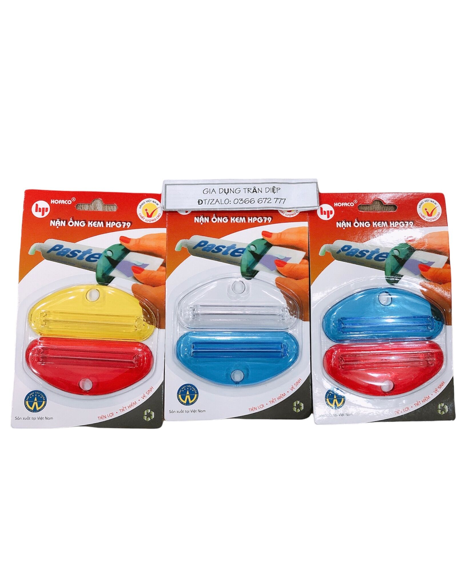 Set 2 ống nặn kem đánh răng hpg179