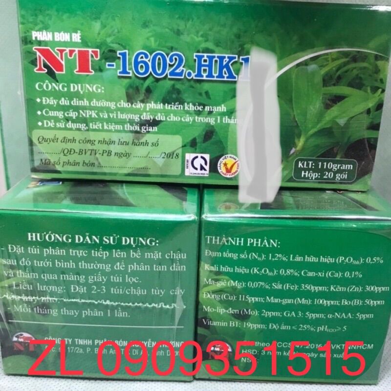 PHÂN TAN  CHẬM TÚI LỌC NT 1602-HK1