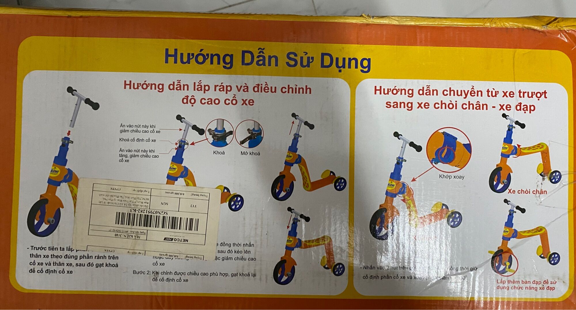 Xe trượt 3 in 1 hươu Grow