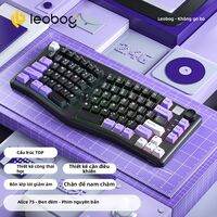 LEOBOG | Bàn phím cơ Alice 75 thiết kế cong thoải mái Hotswap 3 chế độ kết nối không dây Bluetooth bàn phím chơi game có thể tùy chỉnh cấu trúc TOP