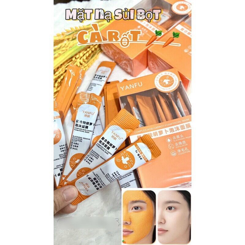 Mặt Nạ Sủi Bọt Cà Rốt hộp 12 gói