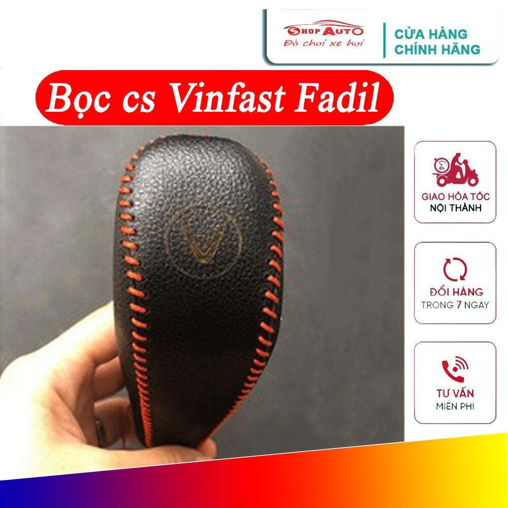 Bọc cần số xe Vinfast Fadil, bọc phanh tay xe ô tô Vinfast Fadil da bò loại tốt giá xưởng