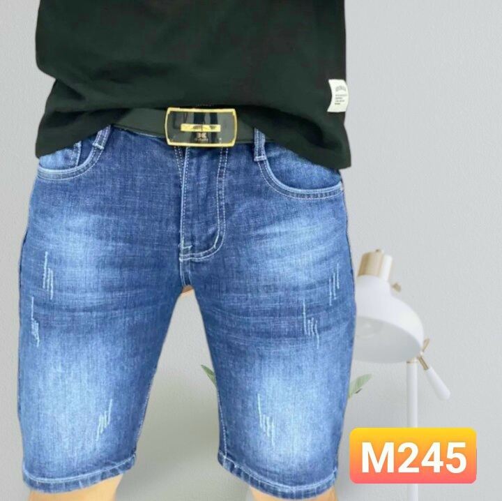 Quần short jean nam  co giãn cao cấp giá rẻ - quần đùi jean nam M245