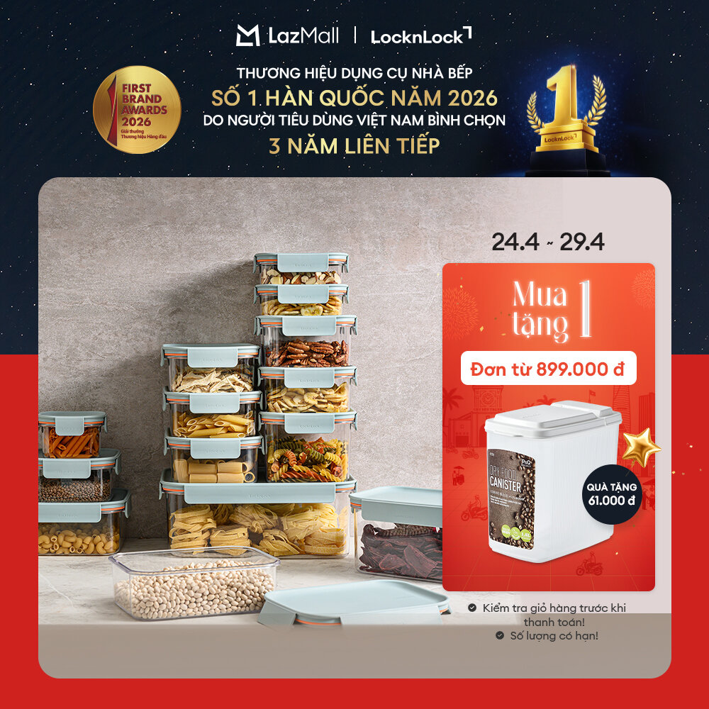 LBFMIT Hộp nhựa Tritan LocknLock Bisfree Modular Plus màu xanh mint