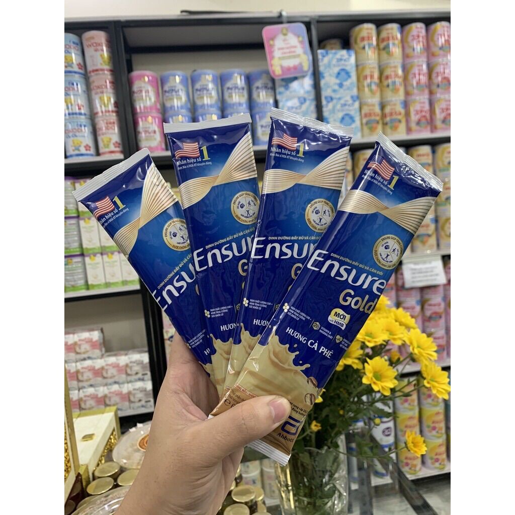 Combo 10 gói sữa bột ensure cà phê 60.6g