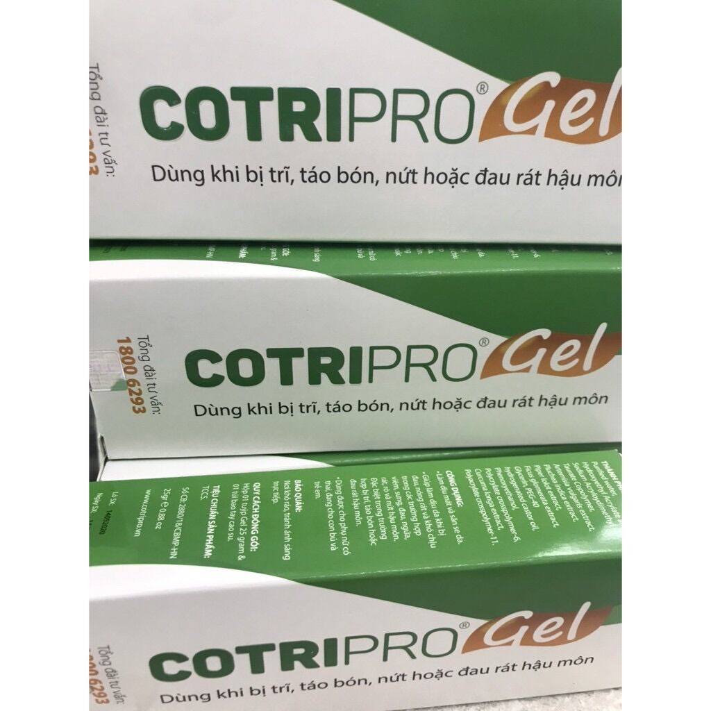 [HCM][CHÍNH HÃNG ] COTRIPRO gel kem bôi trĩ