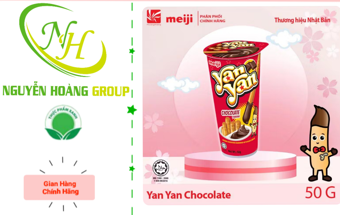 MEIJI - Bánh Yan Yan Double Cream 44g