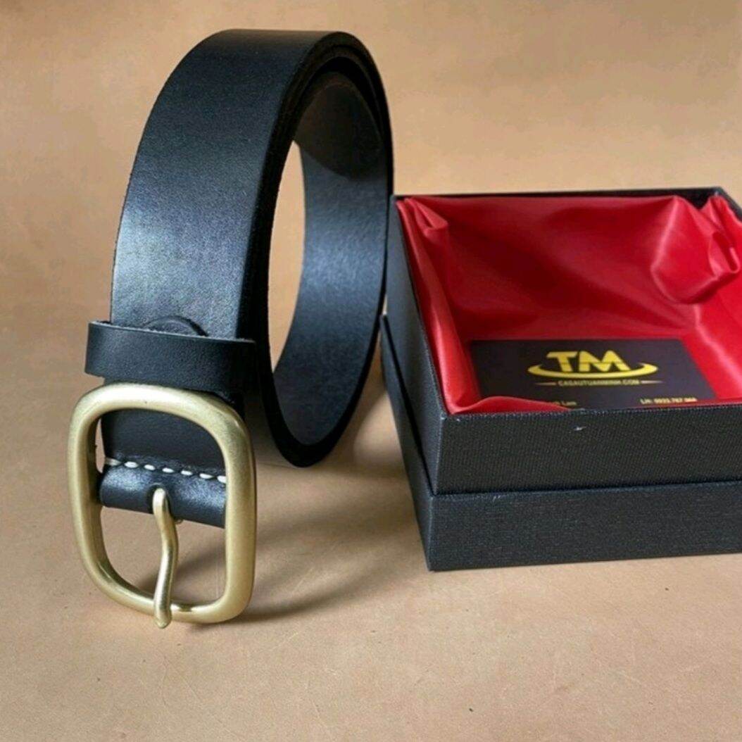 Thắt lưng đẹp,Dây nịt nam cao cấp da bò nhập khẩu chất lượng cao Khóa Kim Đồng đúc Bản 3.8cm