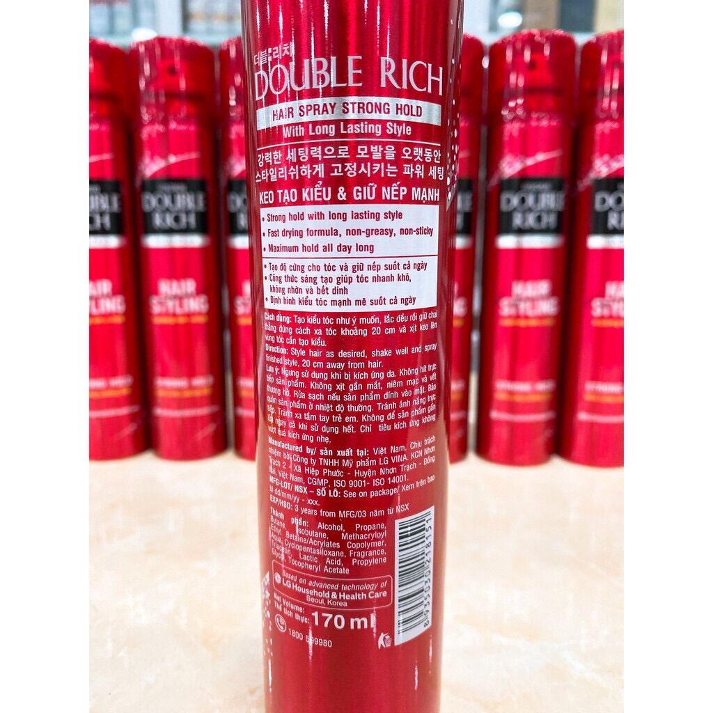 Keo Xịt Tóc DOUBLE RICH Hair Spray 170ml