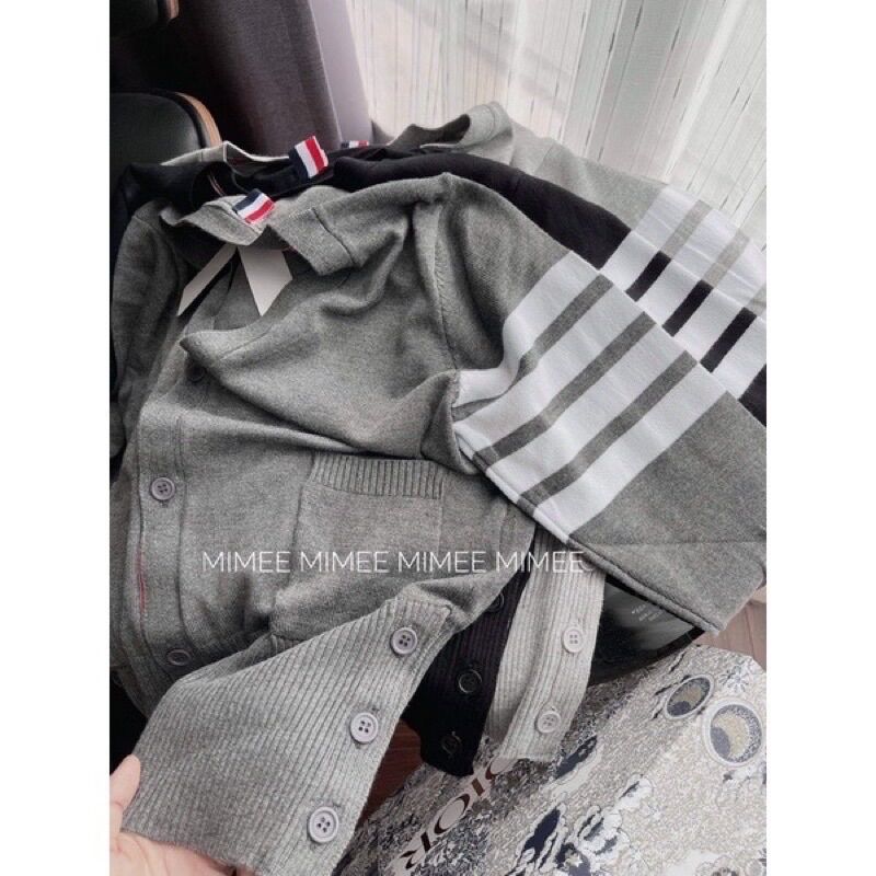 Áo Cardigan Thom Len Mỏng Hoạ Tiết Bốn Sọc