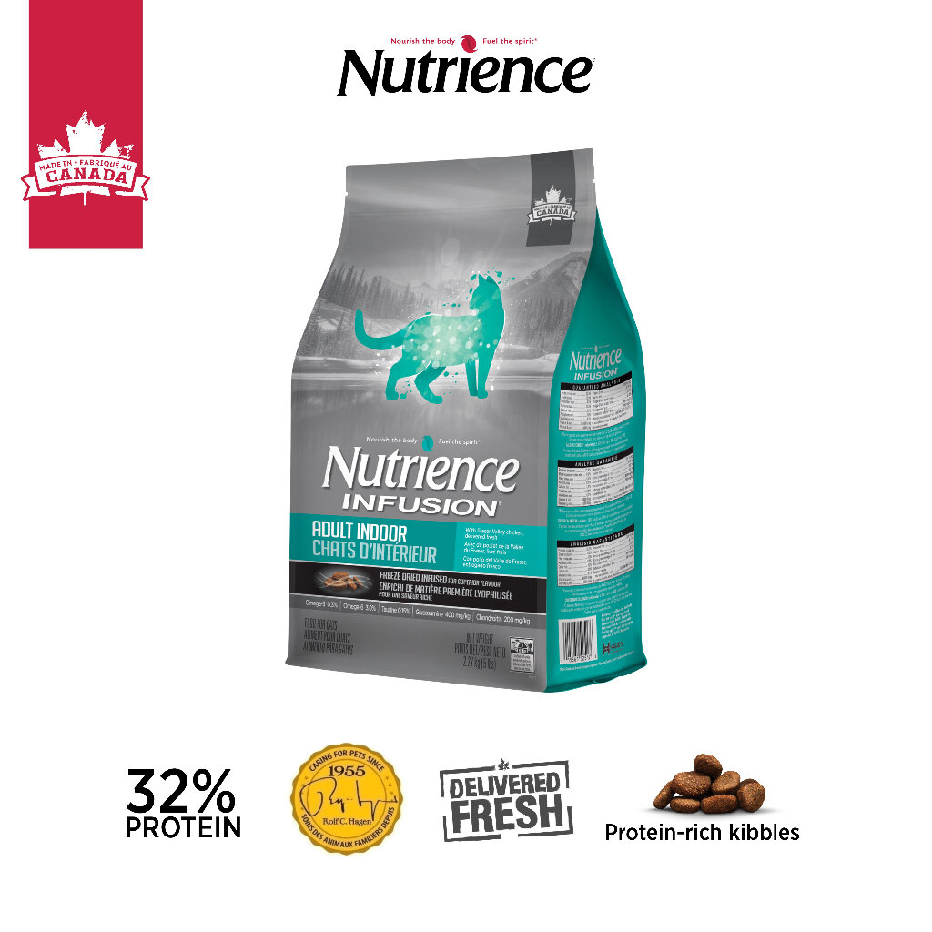 Hạt cho mèo Nutrience Infusion Adult Indoor Thức ăn cho mèo trưởng thành cao cấp 500gr Petemo Pet Shop