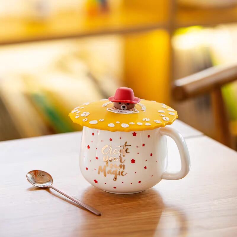 Nắp Đậy Starbucks Ly Nước Bằng Silicon Đáng Yêu