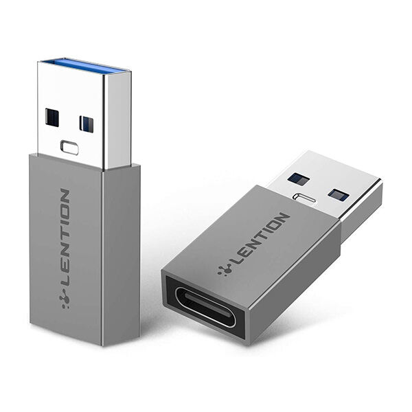 Đầu chuyển đổi Lention H3 USB 3.0 sang USB-C (Màu xám)