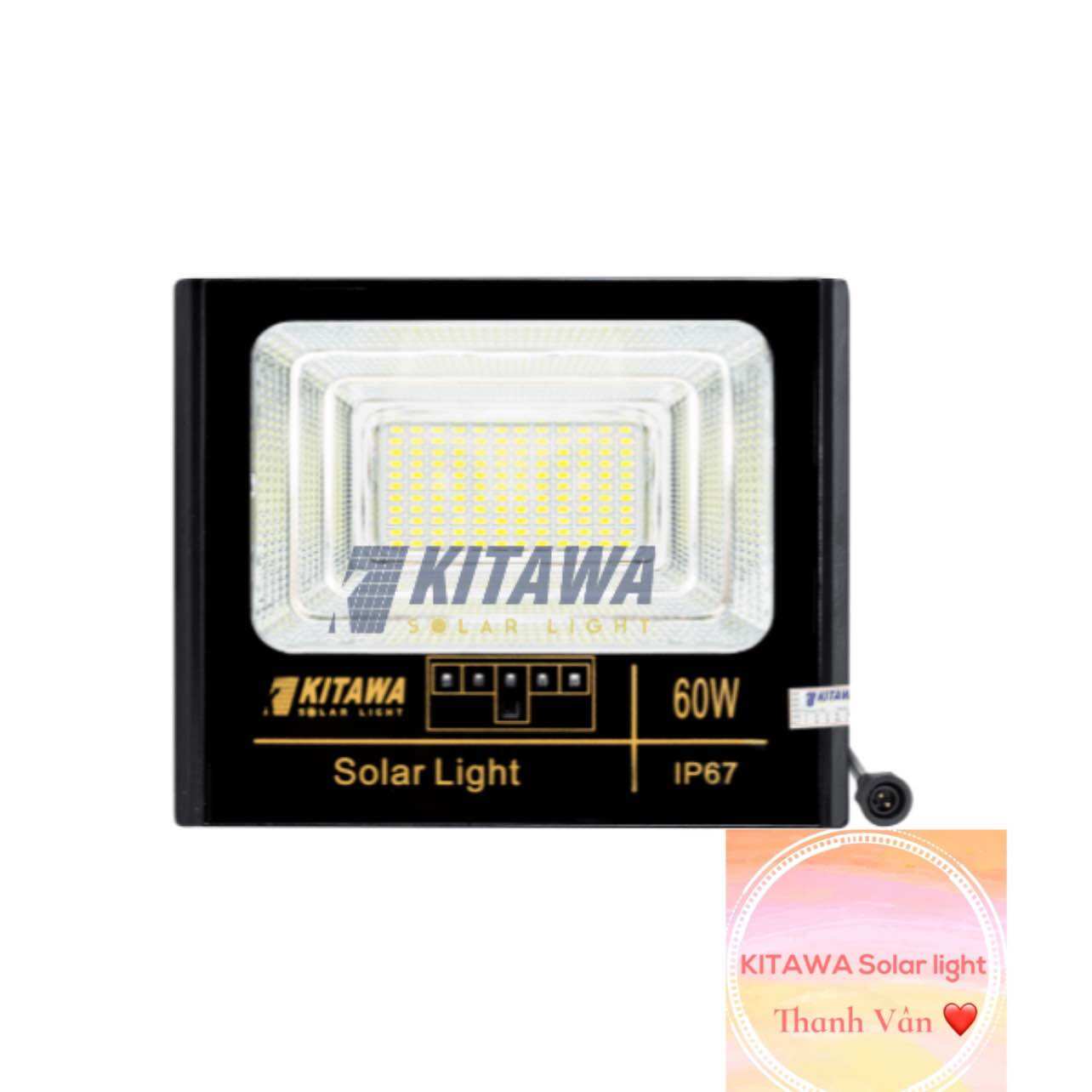 [60W] Đèn Pha Năng Lượng Mặt Trời Kitawa 60W IP67 DP160