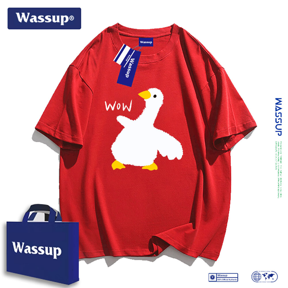Wassup  Short Sleeve Tshirt with Rich Decorative Patterns, 100% Cotton Material, Unique and Dynamic Fashion Style