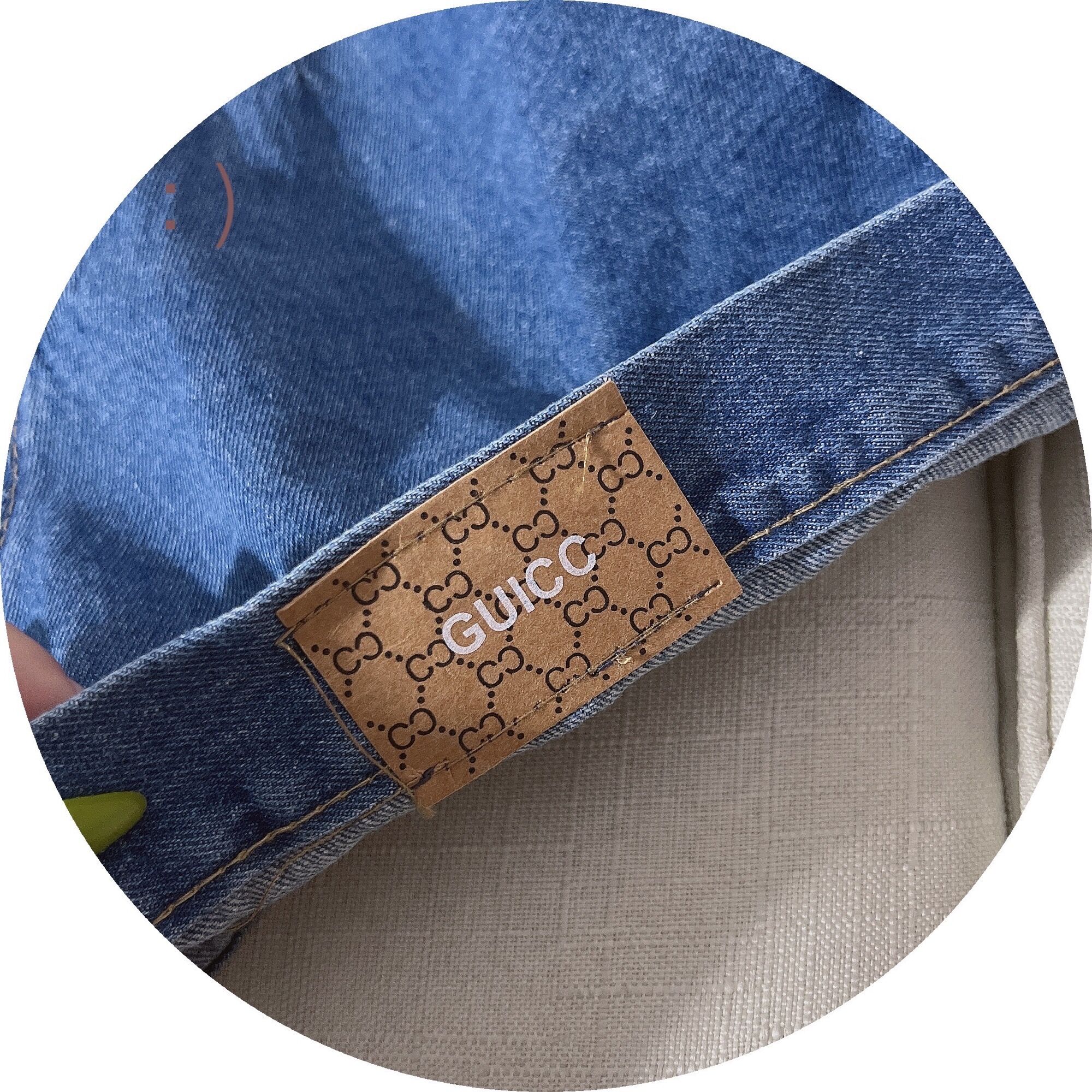 Quần short jean lưng cao lật lai mạc da