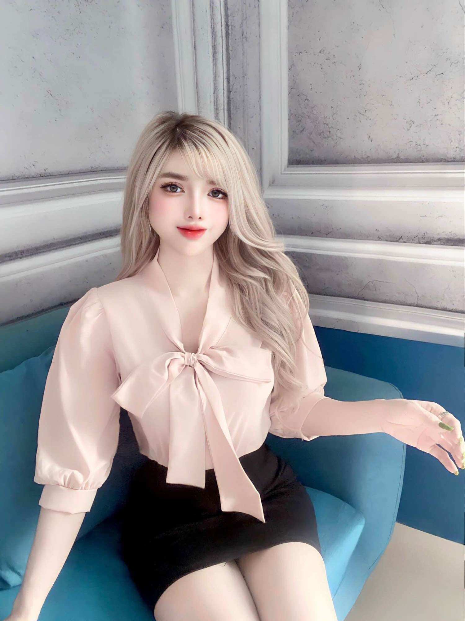Áo công sở thắt nơ tay lỡ hàng full size & 103