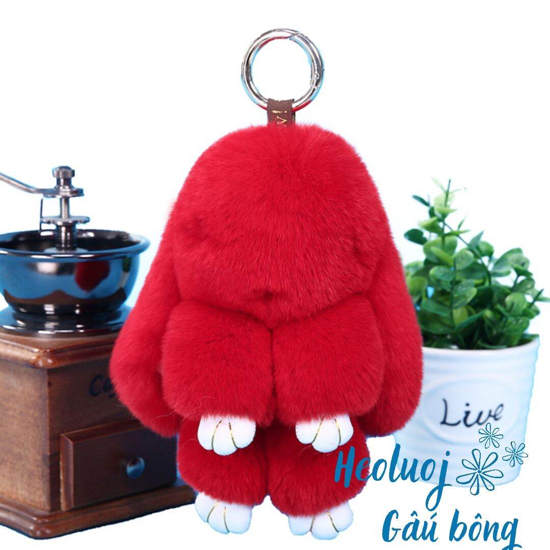 [ freeship max ] móc khoá thỏ bông lông mịn cao cấp