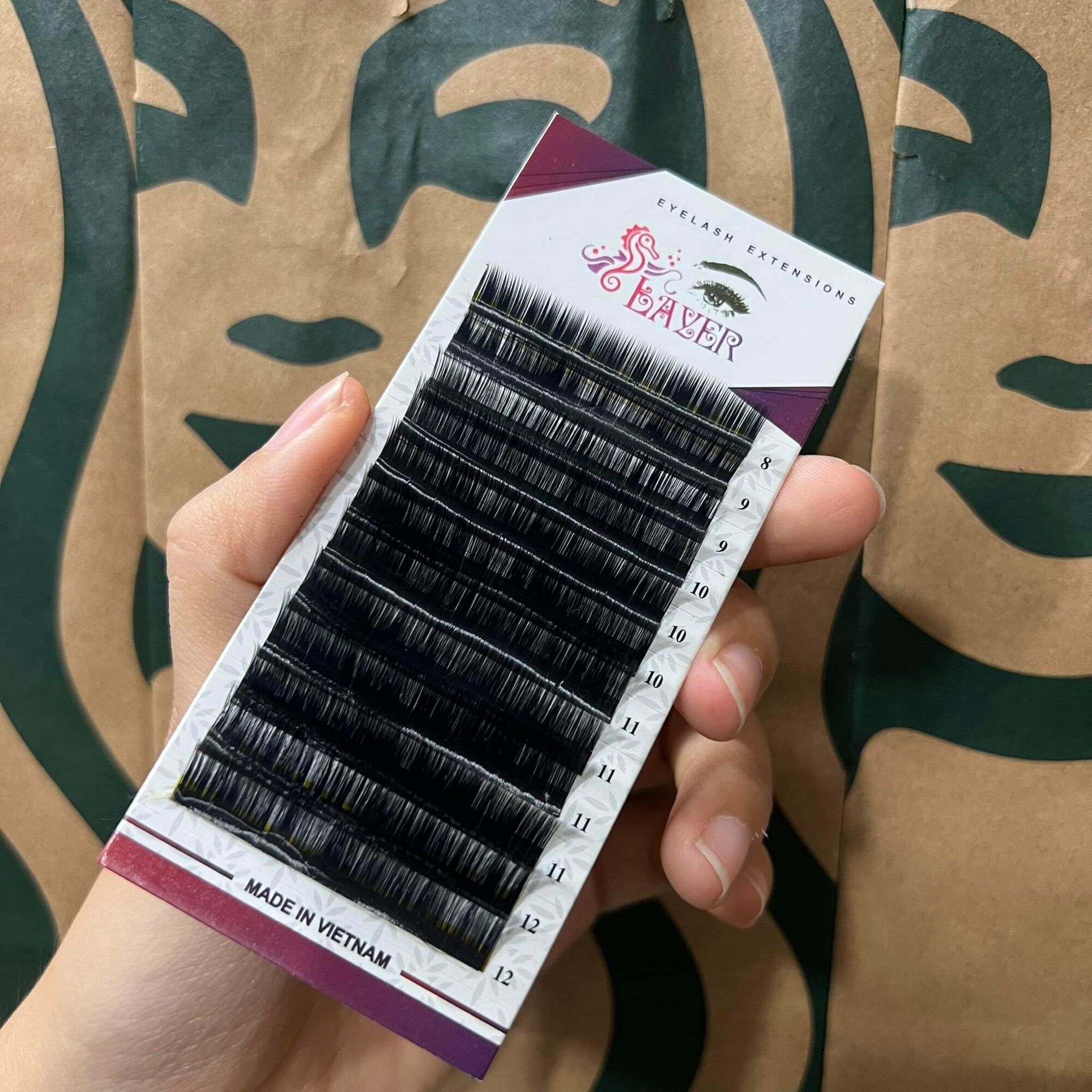 Lông mi nối Cong J ( 0.07 - 0.10 - 0.15 ) độ cong J siêu tự nhiên