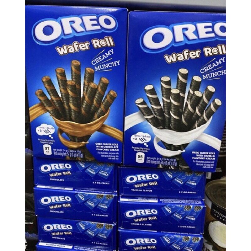 (2 Vị) Bánh Quế Oreo Wafer Roll Hộp 54g