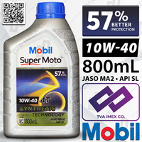 Phiên bản 57% - Nhớt Mobil Super Moto 10w40 (chai) 800mL & 1L Singapore - Mobil 10W40