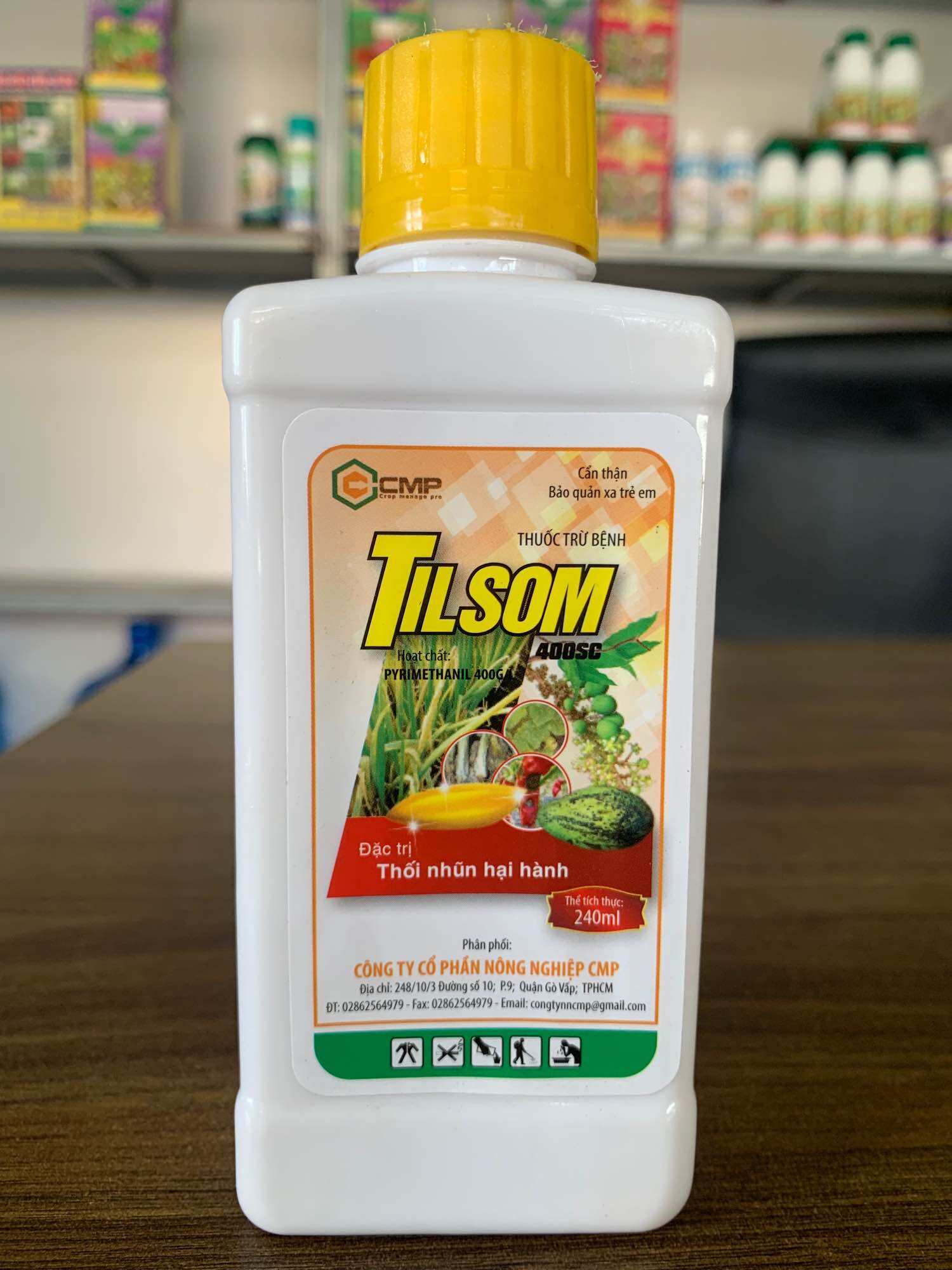 1 chai tilsom 400sc | pyrimethanil 400g/l | đặc trị thối nhũn hại hành_240ml