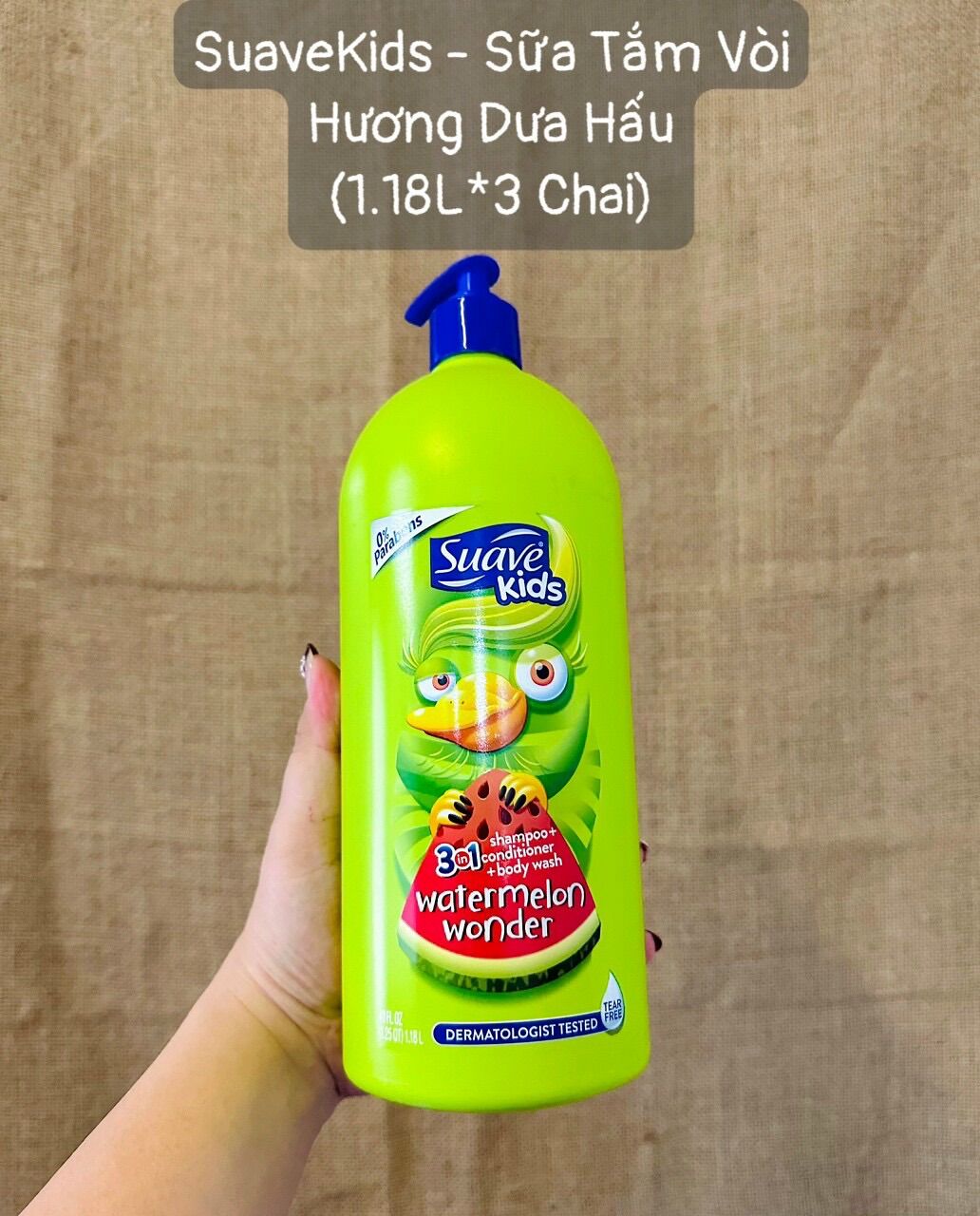 Sữa tắm gội cho bé Suave Kids 3 in 1