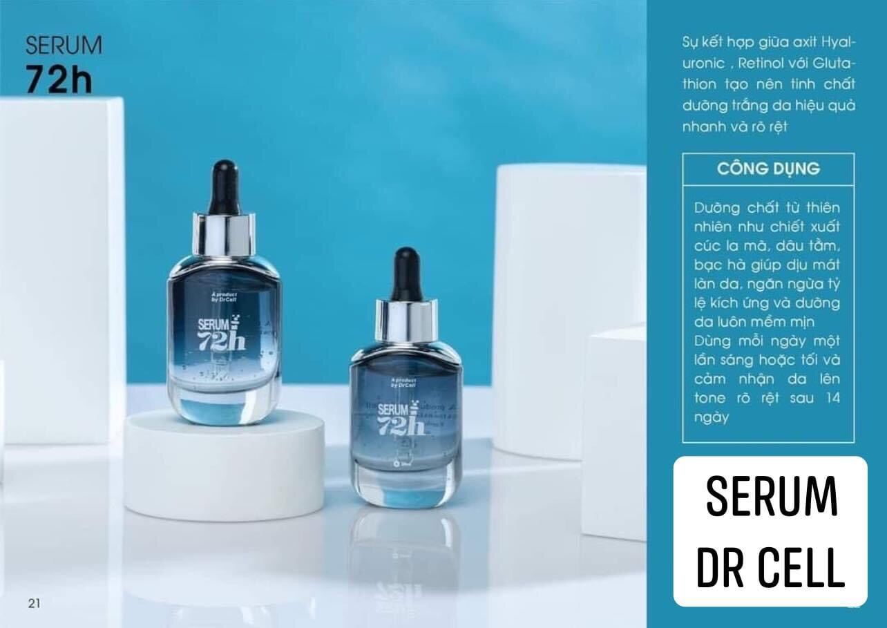 Serum Truyền Trắng Dr Cell Giúp Bật Tone Da Căng Bóng Sau 72H