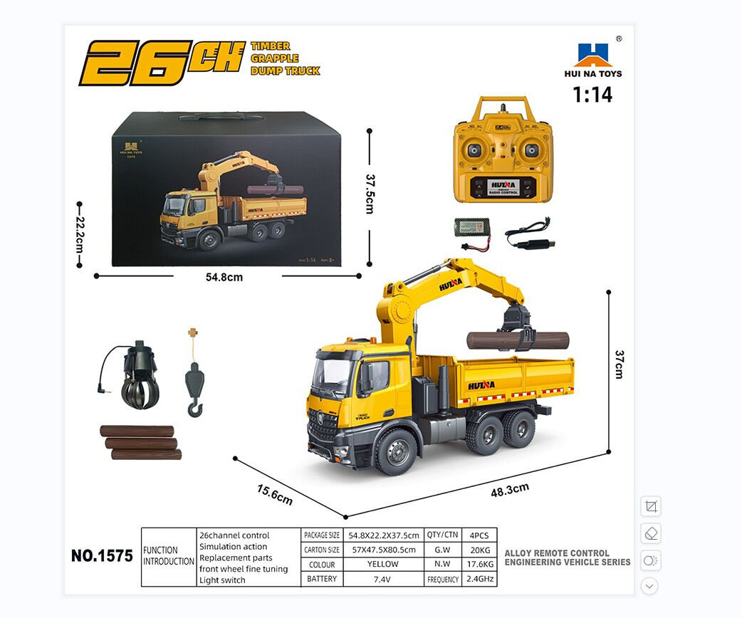 Xe cẩu ben huina 1575 26 kênh bản 2024
