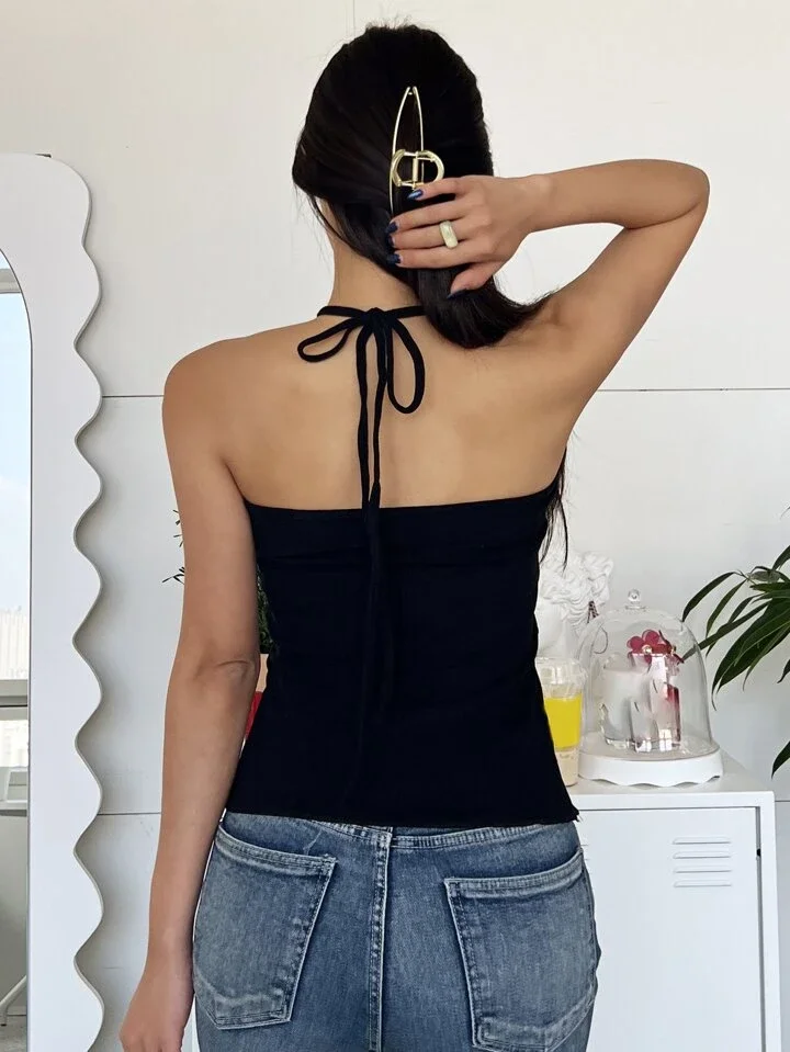 631 Áo ống cột nơ cổ lưng ong gợi cảm trẻ trung năng động