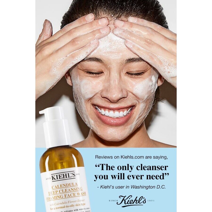 [230ml + Bill] Sữa Rửa Mặt Kiehl’s Calendula Deep Cleansing Foaming Face Wash