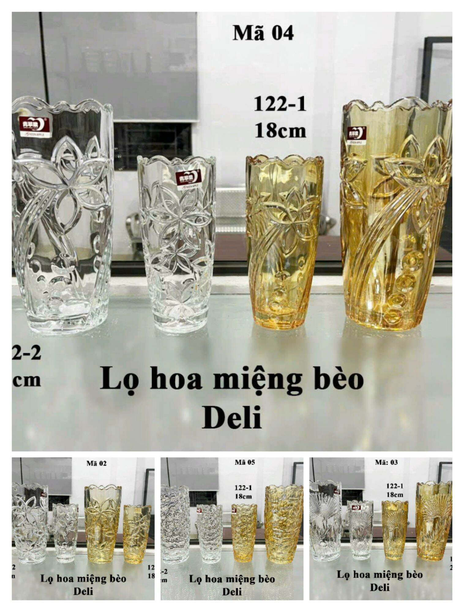 Lọ hoa thủy tinh pha lê cao cấp