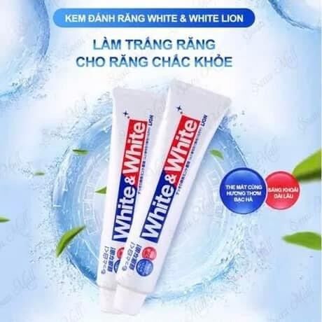 Kem Đánh Răng White & White Lion nội địa Nhật 150g